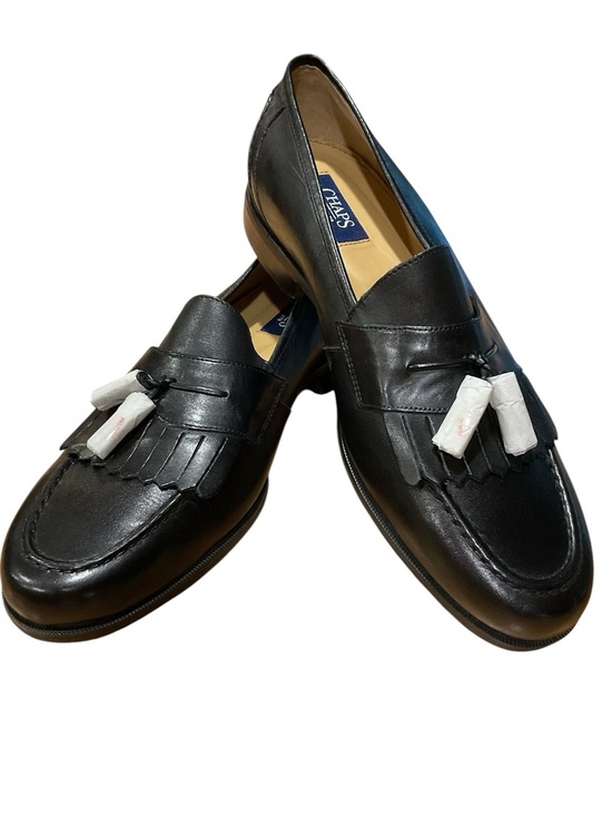 NWOB Chaps Men’s Black Leather Tassel Loafers Classic Kiltie Dress Shoes Size 10 main image 7